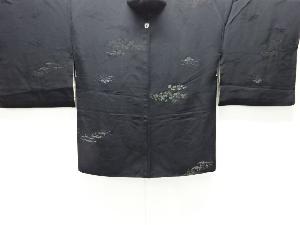 草花模様織り出し一つ紋羽織